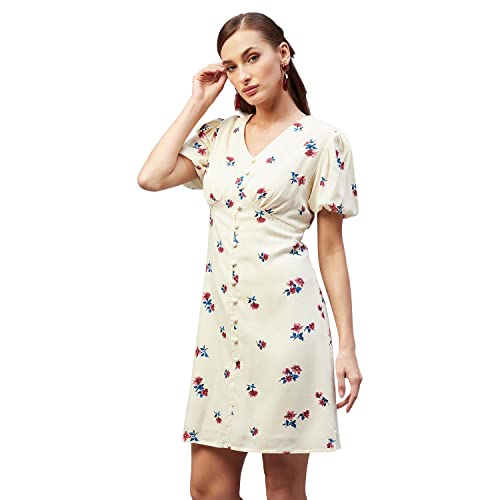 Image of Carlton London Women's Rayon A-Line Above The Knee Dress