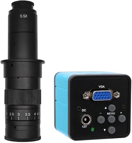 Miniatura 2 de Accesorios para microscopio de laboratorio, cámara de microscopio VGA, aumento ajustable, zoom de montaje en C, microscopio LED, anillo de luz