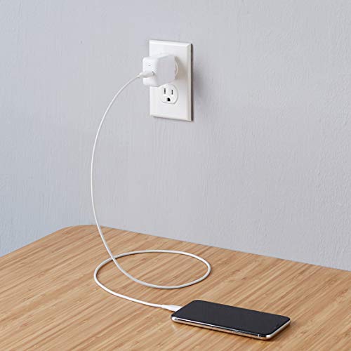 Image of Amazon Basics 12W One-Port USB-A Wall Charger (2.4A), Portable, for Phones (iPhone 16 /15 /14 /13 /12 /11 /X, Samsung, and more), 2-Pack, White