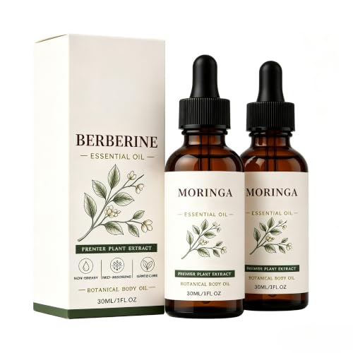 Huile de moringa à la berbérine flacon 30ml huile corporelle légère pour peau sèche