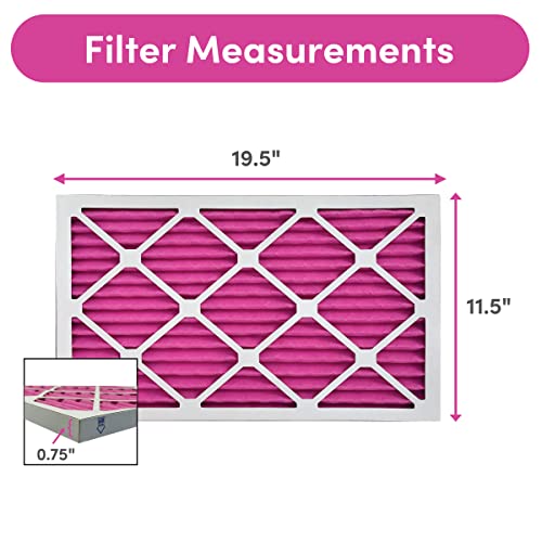 Image of 12x20x1 Air Filter by Colorfil | Color Changing Filters for Cat and Dog Odor | MERV 8 Furnace AC Filter for Pet Hair and Dust | 11.5 inchx19.5 inchx0.75 inch Exact Size | Pack of 2