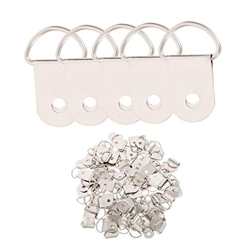 Image of 200pcs Ring Hangers for Picture Frames Durable Photo Frame Rings Easy Wall Hanging Hardware for Art Displays for Projects and Wall Art