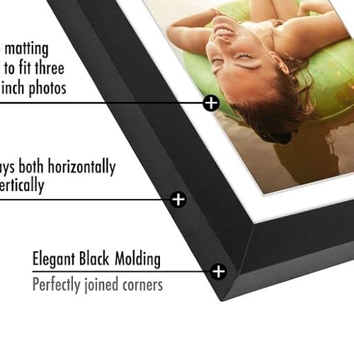 Americanflat Black 8X20 Inch Collage Picture Frame | Displays Four 4X6 Inch Photos In Both Horizontal And Vertical Formats. Shatter-Resistant Glass. Hanging Hardware Included #TOP2