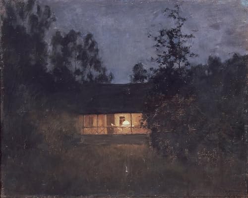 Cuadro pintura al óleo de paisaje rústico, lienzo decorativo de Levitan 60x90cm