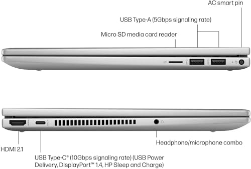 Image of HP 2024 Laptop | Envy x360 2-in-1 | 14 inch 1920 x 1080 Touch IPS | Intel-10 Core 5 120U | 8GB DDR4 | 512GB SSD | Windows 11 Home | Wi-Fi 6E - BT 5.3 - Backlit KB - 5MP Camera - Natural Silver