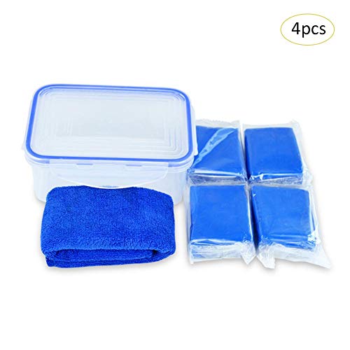 Preisvergleich Produktbild seasaleshop Auto Reinigungsknete Auto Knete Clay Bar Kit Magic Clay Bar Reiniger Blau Clay Bar Kit Bonus mit Mikrofaser Reinigungstuch für Verschiedene Hartnäckige Flecken, Auto Detailing Clay
