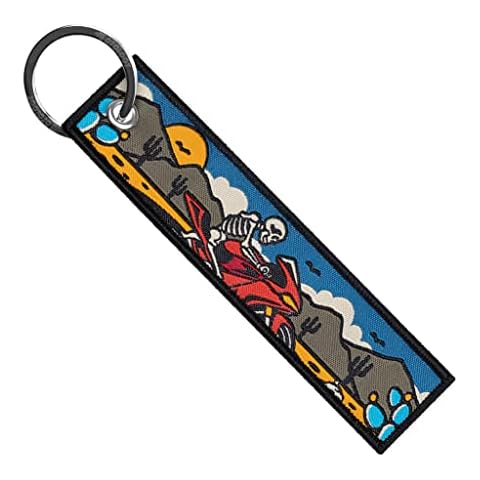 MotoLoot Keychain for Motorcycles, Scooters, Cars and Gifts (Skull Desert Rider) Cover