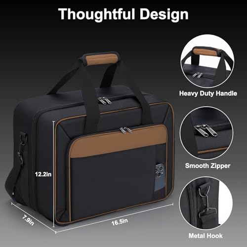 Image of GDNasist Carrying Case Fit for PS5, Travel Thickened Protective Bag Compatible with Playstation 5 Console, Headset, PS5 Controller, Game Discs, and Gaming Accessories Brown