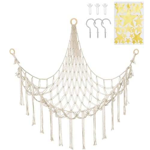 1 Pack Plush Toy Storage Net, Hanging Storage Net, Toy Organizer, Plush Toy Hammock in Nursery Hanging Toy Organizer for Toys in the Corner of