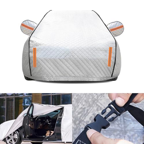 VEYOLE Funda de Coche Exterior Gruesa para Sko-da Fabia IV 2021-2023 - Invierno Cubierta Protectora para Coche con Cremallera y Forro de Algodón - Capa Carro Impermeable Anti-UV,C