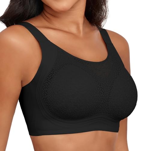 Image of Xcutting Lace Women's Seamless No Underwire Bra Soft Wireless Comfort Bralettes Full Coverage Bralette Everyday T-Shirt Bra