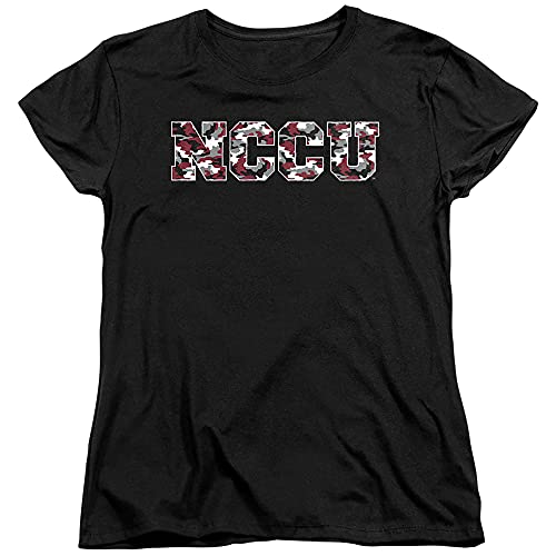 North Carolina Central University Official Camo Women's T Shirt,Black