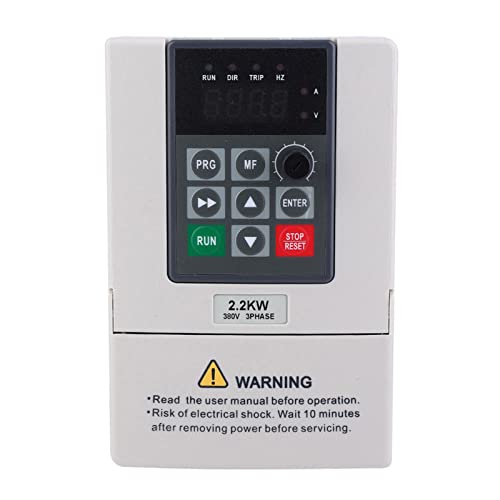 Falownik VFD, 3-fazowy Falownik 2.2KW 380V o Zmiennej Częstotliwości do Sterowania prędkością Silnika, do Maszyn Produkcyjnych, Wentylatorów, Pomp