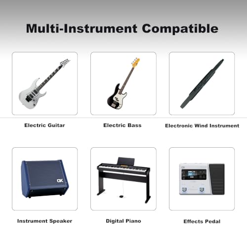 DeKode iW-10 2.4GHz Guitar Wireless System | <9ms Ultra-Low Latency, 6 Hours Play Time, Rechargeable Design, Auto Pairing, Suitable for Electric Guitar & Bass miniatura 5