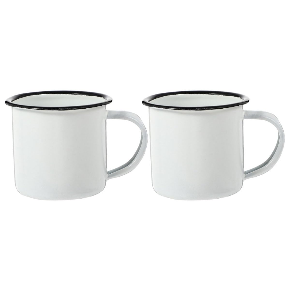 Abaodam 4 Sätze Vintage Emaille Tassen Handliche Wasserbecher Für Camping Alltag Rustikale Kaffeetassen Robustem Material Als Für Frauen 2 Stücke * 4