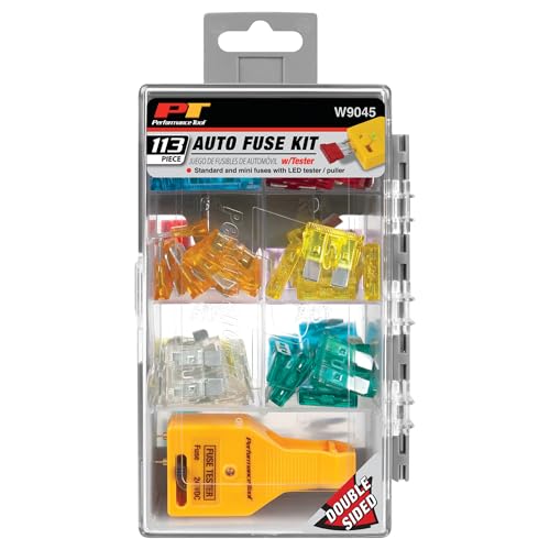 Kit de fusibles auto Performance Tool W9045 de 113 piezas con probador de corriente 6