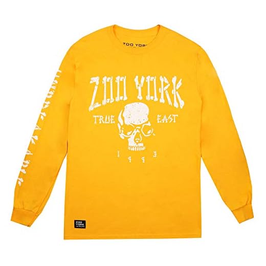 Zoo York Obrytbara ben för män långärmad topp t-shirt, Guld, XL