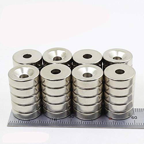 10 Pieces D15Mm Xh5Mm, 5Mm Hole, Countersink Disc Small Multi-Purpose Refrigerator Magnet For Refrigerator, Science, Crafts, Project Science, Educational Magnetic Kit #TOP3