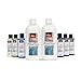 Produktbild Pouring Medium Acrylfarben Set (Marine Air) - 6 x 82 ml Acryl Farbe + 1 L Pouring Medium Acryl für Leinwand & Staffelei. Geeignet als Gieß-Farbe für Puddle-Pouring Dirty-Pouring Flip Cup
