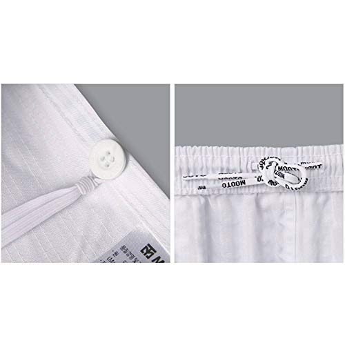 Mooto Korea Taekwondo Challenger Uniform (Black,White V-Neck) Martial Arts Karate Hapkido Team Demonstration Gym (1. Black, 170(Height:170~179Cm)(5.58~5.87Ft)) #TOP5