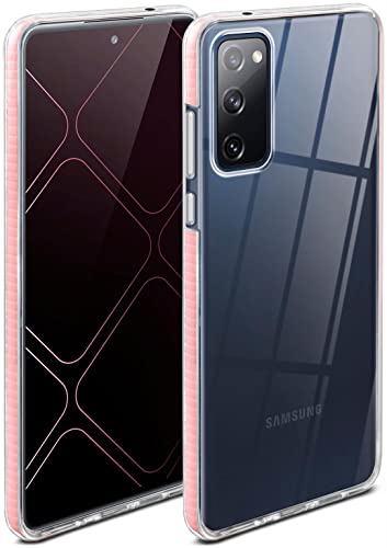 Coque Samsung S20 FE anti-chocs silicone rose transparente