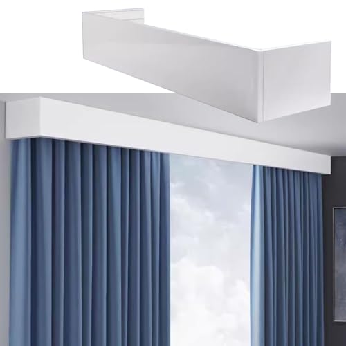Elegant White Curtain Valance for Bay Windows, Ceiling Drapery Board