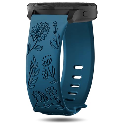 Correa para reloj silicona 20mm compatible Garmin floral miniatura 1