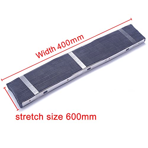 Bestopper Accordion Dust Cover 15.75" X 23.62" Mill Rubber Accordion Way Flexible Retractable Shield Guard (Unfolded 400 * 600 * 7.5mm) for CNC Milling Machine