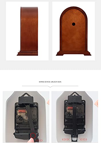 Reloj de péndulo de madera maciza con batería recargable 3