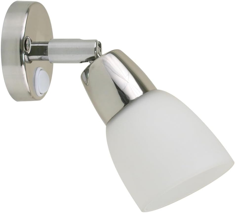 Scandvik 41365P Ss Reading Light W/Frosted Glass Shade - 10-30v