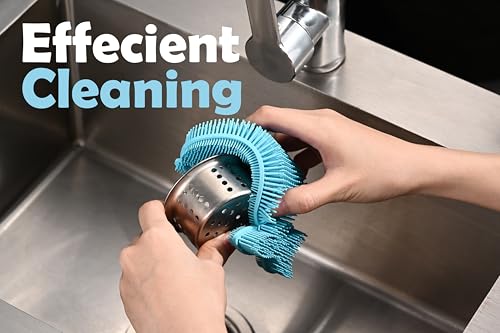 Image of Fox Run Silicone Whale Dish Scrubber, 6 inch Multipurpose Kitchen Cleaning Brush