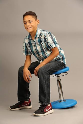Image of Kore Adjustable Height Wobble Chair, Active Sitting for Children, Kids, Teens: Better Than a Balance Ball, Flexible Classroom Seating, Adjusts from 16.5 to 24 inches, Purple