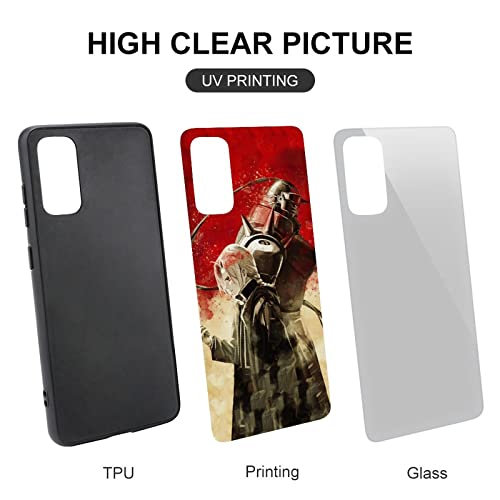 Cover For Samsung S20 Phone Case Silicone Tpu +Glass Tempered Glass Back Anime Full Metal Alchemist Phone Cases #TOP4