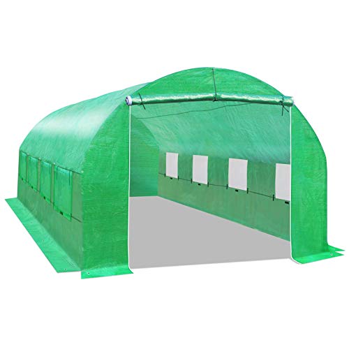 Strong Camel Greenhouse Replacement Covering for Outdoor Larger Hot Garden House  Support Arch Frame Climbing Plants/Flowers/Vegetables (20 X 10 X 7 Cover)
