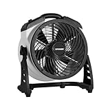 XPOWER密閉型モーター多機能プロフェッショナル空気循環ファン、フロアブロワー、軸流ファン (White, FC-100-White)