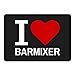 Produktbild Multifanshop Mousepad Classic I Love Barmixer schwarz