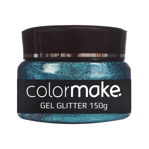 Colormake Gel Glitter Pote 150G Azul