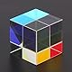 Optisches Glasprisma RGB-Dispersionsprisma RGB-Dispersionsprisma X-Cube Fotografieren Kamerafilter Fotografie-Tool für Physik Unterrichten Dekoration Kunst(1.5 * 1.5 * 1.5cm)