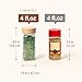 ComSaf 4 oz 6Pcs Glass Spice Jars with Label, Empty Spice Containers with Bamboo Lids, Square Seasoning Containers Trial and Supplement Set, Small Seasoning Bottles for Salt, Herbs, Sugar, Pepper