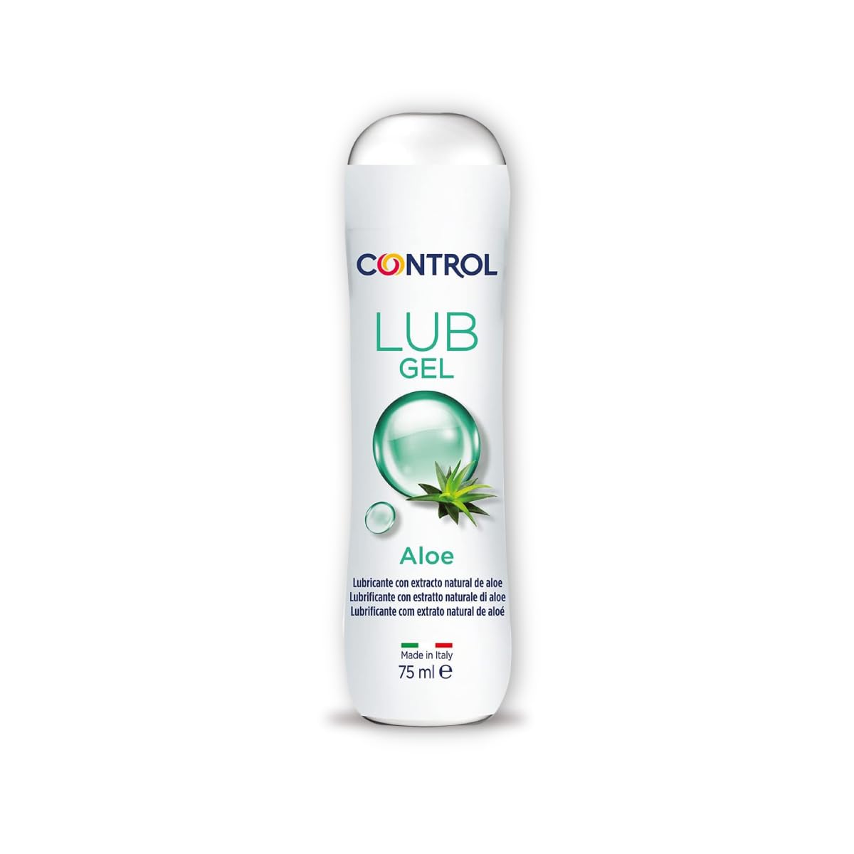 Control Lub Gel Aloe Gel Lubrificante A Base D'Acqua con Aloe Vera - 100% Made in Italy - 75 Ml