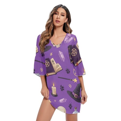 Bougie violet western imprimé original pour cette robe hawaïenne d'été