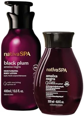 O Boticário Nativa SPA Black Plum Skin Care Gift Set with 2 Produ...
