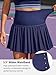 ATTRACO Women's Tennis Dress with Built in Shorts and Bra Colorblock 2 Piece Tennis Sets Navy M
