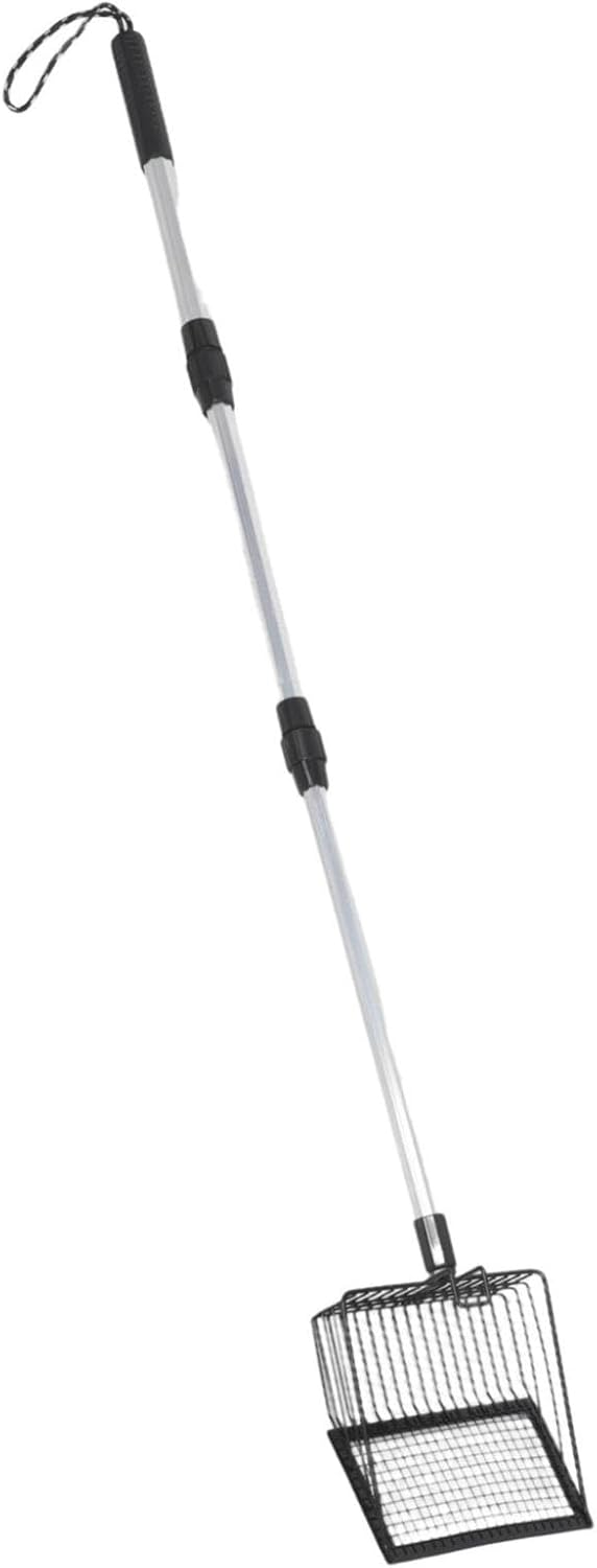 Black Iron Ash Shovel with 3 Section Adjustable Long Handle