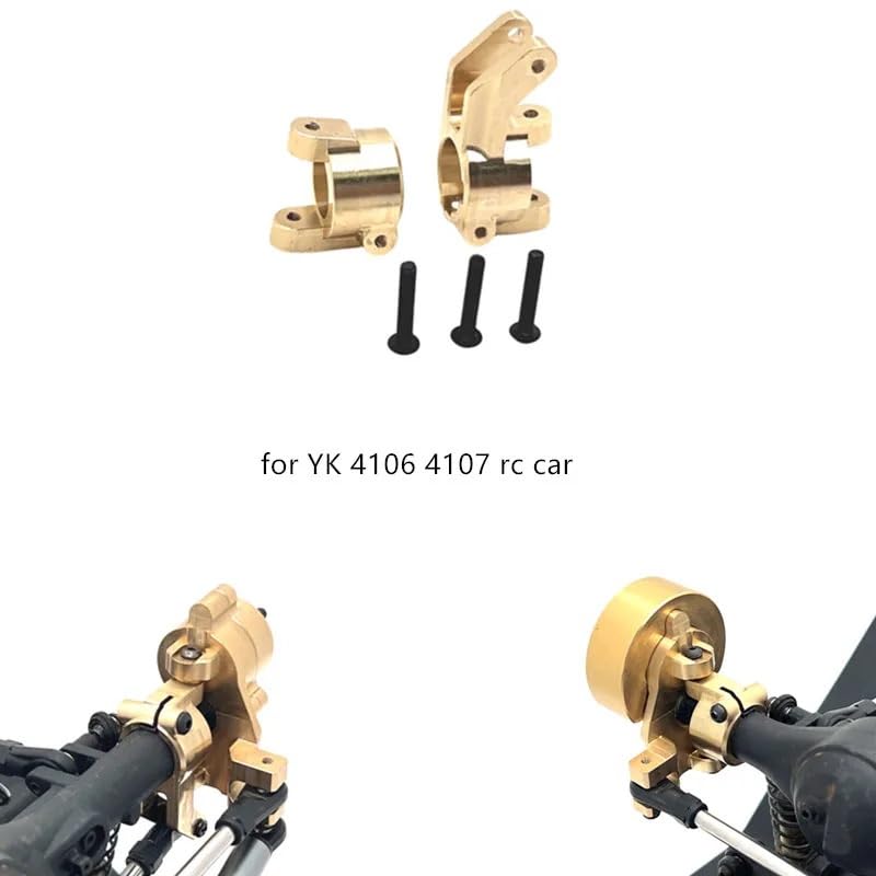 Adecuado for Yikong 1/10 YK4106 YK4107 RC Chasis Repuestos, Eje Delantero de latón Mejorado, Par de Asientos en Forma de C