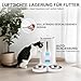 FUKUMARU Futterautomat Katze, 4L Katzenfutter Automat WiFi mit Doppelnäpfen, Automatischer Futterspender Katze/Hunde mit Maßgeschneidert Zeitplan, Akkubetrieben & Kabelgebundene Elektrik, Weiß