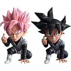 LXNFDC Anime Son Goku Dragon Ball Figura Statuette Black Pink Hair Goku Figura Figura Decoración Decoración Anime Regalos Juguetes Modelo Kits