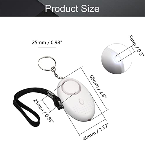 Image of Othmro Safe Sound Personal Alarm 3 Pack 120DB Personal Security Alarm Keychain with LED Lights, Emergency Safety Alarm for Women, Men, Children, Elderly White