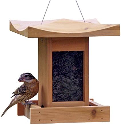 Naturalyards Pagoda Bird Feeder 1-Level Tall, Cedar