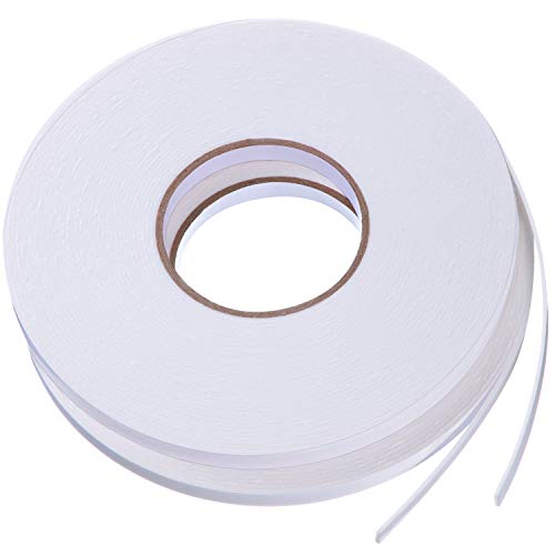 Image of Tatuo 2 Rolls Double Sided Foam Tape 3 /8 Inch by 50 Feet White PE Foam Tape Sponge Soft Mounting Adhesive for DIY Craft Picture Poster Hanging